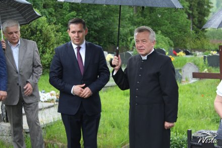 Przemawia burmistrz Wisły Tomasz Bujok